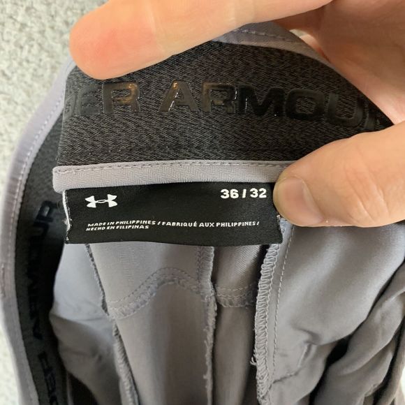 Under‎ Armour Pants Mens 36x30 Grey Performance Golf Chino Polyester - Picture 7 of 7